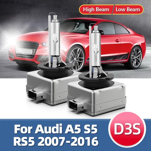1 paire d'ampoules de phares au xénon HID, Super luminosité D3S, lampe au xénon 6000K pour Audi A5 S5 RS5 2016 2015 2014 2013 2012 2011 2007-2010