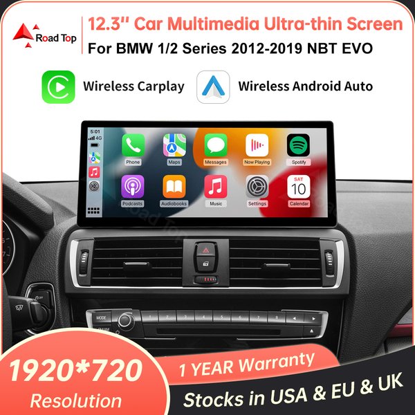 12,3 ''Ultradünne Linux Bildschirm Auto Multimedia Display Für BMW 1 2 Serie F20 F21 F22 F23 NBT EVO Drahtlose CarPlay Android Auto