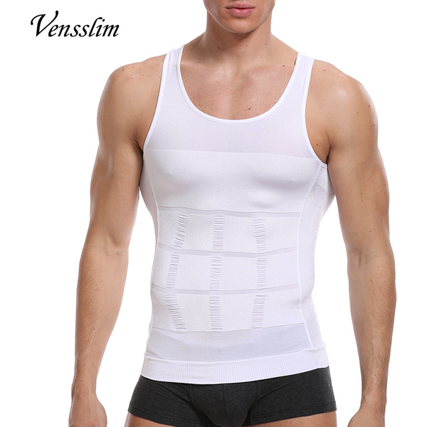 Herren Abnehmen Body Shaper Taille Trainer Weste Brust Kompression Shirt Abs Bauch Trimmer Unterhemd Bauch-steuer Shapewear Tops
