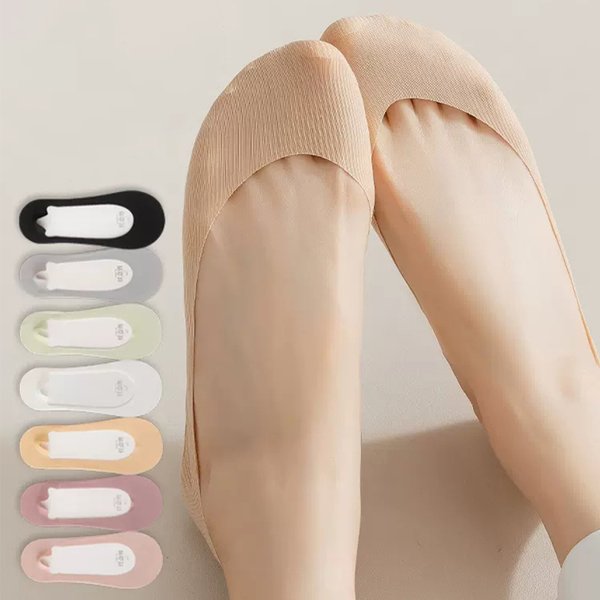 Chaussettes courtes invisibles en silicone pour femmes, chaussettes de bateau noires non aldes, coupe basse, invisible, sans spectacle, pied de rinçage, été