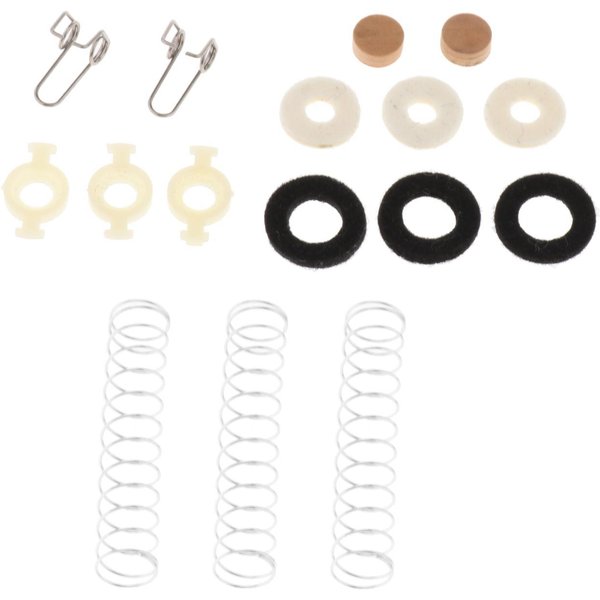 16pcs Trumpet Piston Repair Kit Spring Rest Felt Pad Valve Cork Pad for Trumpet Cornet Replacement Accessories