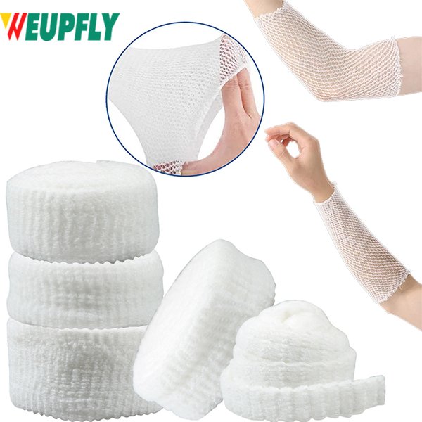 1 Rolle elastisches Netz, Wundverband, Netz, röhrenförmiger Verband, Netzschlauch, röhrenförmiger Gaze-Fix, atmungsaktiver Verbandhalter für Handgelenk, Ellenbogen