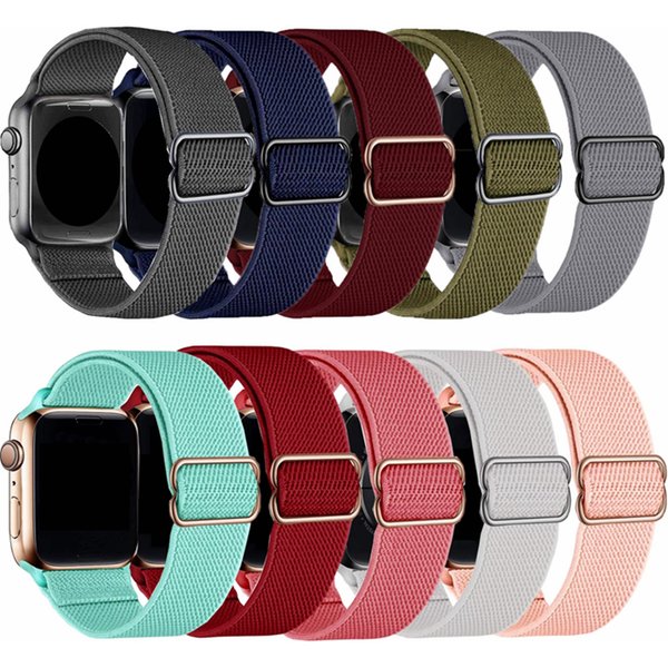 Bracelet en nylon pour Apple Watch Ultra Series 8/7 49mm 41mm 45mm, bracelets de sport élastiques de remplacement pour Iwatch 6 5 4 3 Se