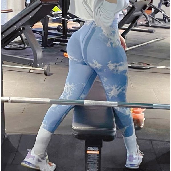 Frauen Tiedye Gym Leggings Nahtlose Mujer Push-Up Nahtlose Hosen Scrunch Sport Fitness Hohe Taille Workout Yoga Leggins Drop Schiff