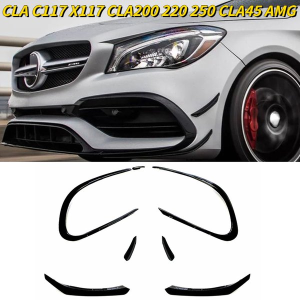 Lame de Pare-choc Avant Latéral pour Voiture, Mathiateur pour Mercedes Benz CLA C117 X117 CLA200 220 250 CLA45 Jas 2015-2018, 4 Pièces