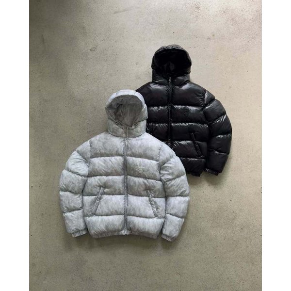 Veste d'hiver décontractée unisexe, style hip-hop urbain tendance euro-américain, en coton rembourré, avec broderie de lettres, pour hommes.