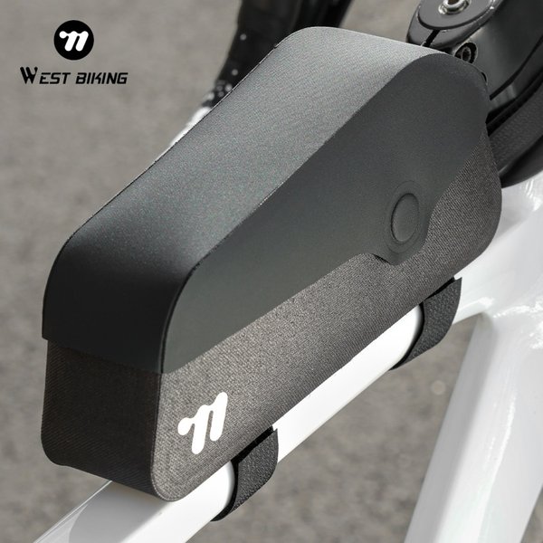 WEST BIKING Oberrohrtasche, magnetisch, wasserdicht, Fahrradrahmentasche, Ein-Klick-Öffnung, schmales Randdesign, 1L großes Fassungsvermögen, Fahrrad-Aufbewahrungstasche für Rennräder, Mountainbikes,