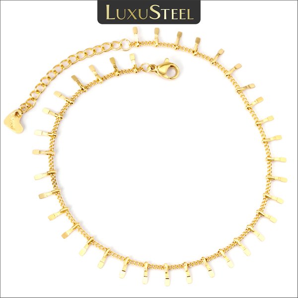 Bracelets de cheville de luxe en acier inoxydable pour femmes, breloque étoile de mer, chaîne à maillons de couleur or sur la jambe, bijoux de pied à la mode