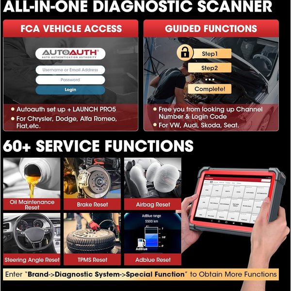 LAUNCH X431PRO5V2 SmartLink Auto-Diagnosewerkzeuge J2534 Programmierung Auto OBD2 Scanner Professionelles Diagnose-Automobilwerkzeug 2 Jahre Kostenlose Aktualisierung