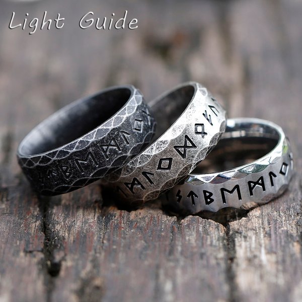 Bagues rétro en acier inoxydable 316L pour hommes, rune Viking Odin pour adolescents, amulette, bijoux à la mode, cadeau, livraison gratuite, nouvelle collection 2022