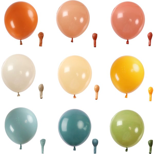 12/10/5 Zoll Retro Geburtstagsballons Retro Grün Sand Weiß Coco Latexballons für Babyparty Hochzeit Geburtstag Party Dekoration
