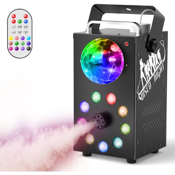 U'King 700W Nebelmaschine Drahtlose Fernbedienung Effekt Fogger 3in1 LED RGB Bühnenlicht Nebelmaschine DJ Halloween Weihnachten