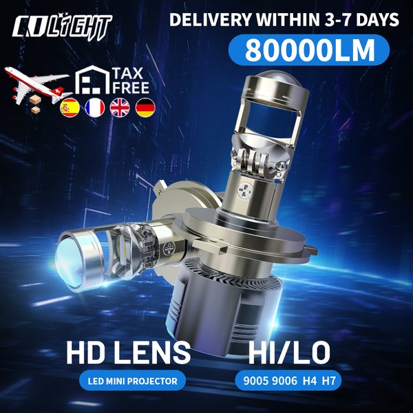 CO LIGHT nouveau H7 LHD phare LED Mini lentille H4 projecteur 9005/9006 Auto feux de croisement ampoule Canbus pour voiture/moteur 12V 24V 40000LM