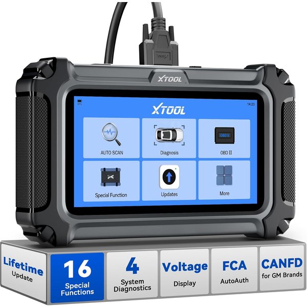 2026 XTOOL D5S Mise à jour gratuite à vie Scanner automobile 5 systèmes Boîte de vitesses ABS EPB Airbag Moteur Outils de diagnostic automobile Lecteur de codes 16+ fonctions de réinitialisation