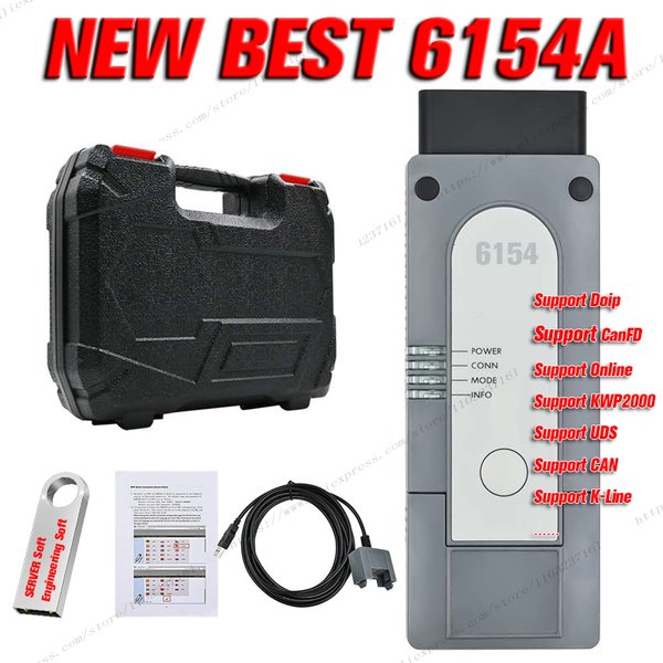 Beste 6154A VNCI 6154A ODIS24.1 VAS-Unterstützung CAN FD DoIP Original-Treiberabdeckung voller Funktion als 5054a OBD2-Autodiagnosescanner