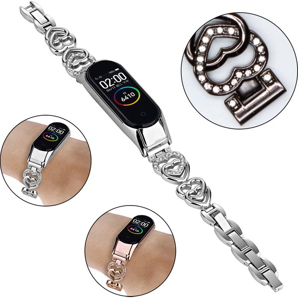 Bracelet mince pour Xiaomi Mi Band 6/5 Bracelet de remplacement en alliage de métal Zinic Bracelet pour Mi Band 6 femmes habillées nouveau