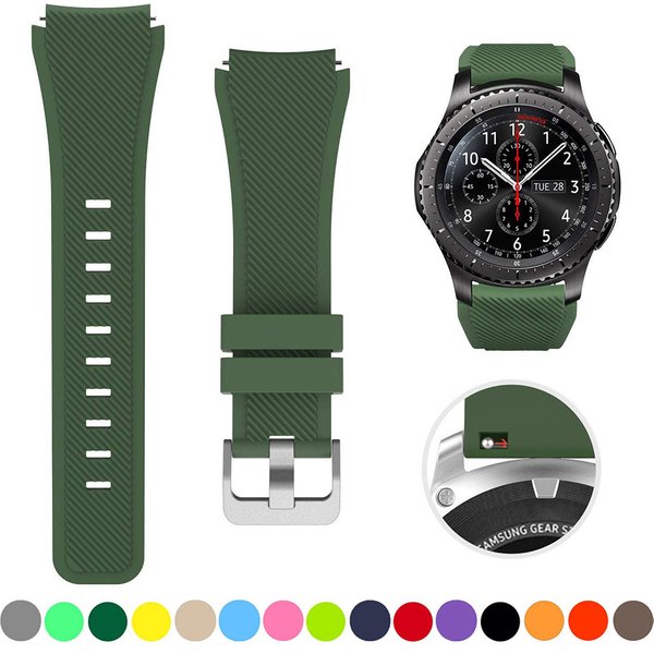 Bracelet en Silicone 22mm pour Samsung Galaxy Watch 3 45mm Gear S3 Frontier 22mm bracelet pour Samsung Active 2 40 44mm Amazfit GTR 47mm
