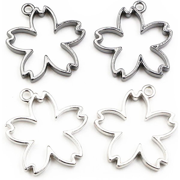 Moule de bordure géométrique en forme de fleur, cadre creux, lunette électorale, pendentif en résine xy, escalade pour bijoux à bricoler soi-même, accessoires exécutifs, 33x30mm, 10 pièces
