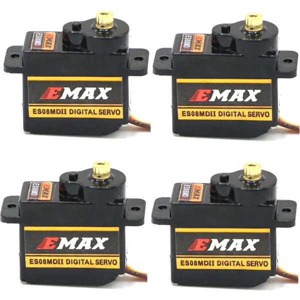 EMAX ES08MD II Mini Metall Digital Servo 13g für RC Modellflugzeug Hochgeschwindigkeits-Mini-Metallgetriebe für FPV RC Flugzeug Starrflügler Geschenk
