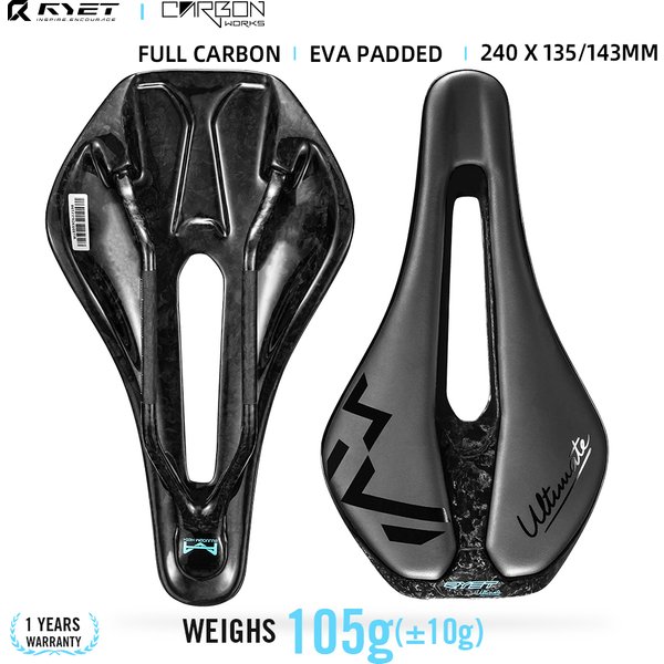 RYET 3D-gedruckter Fahrradsattel Ultraleichter Carbon-Sattel 135 mm 143 mm Fahrradsattel für MTB Gravel Rennradsitz Fahrradteile