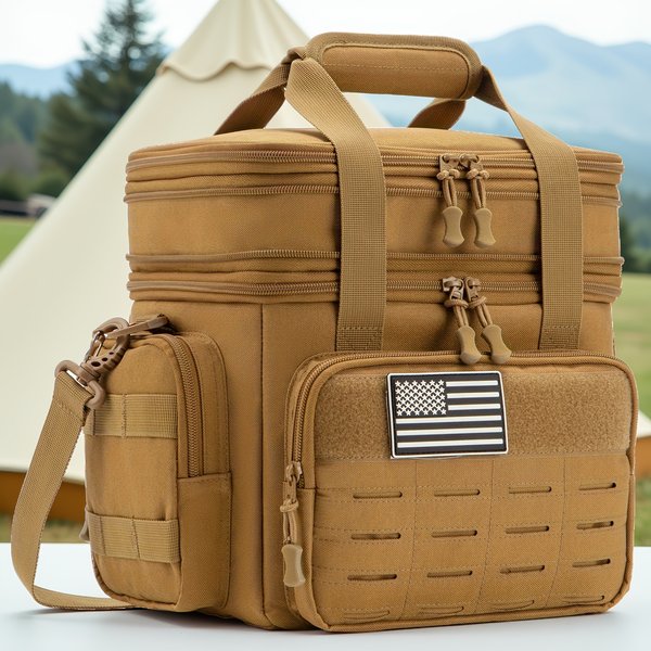 Sac isotherme isolé 18L, boîte à déjeuner tactique pour hommes, extensible, travail, Camping, pique-nique en plein air, sac thermique robuste étanche