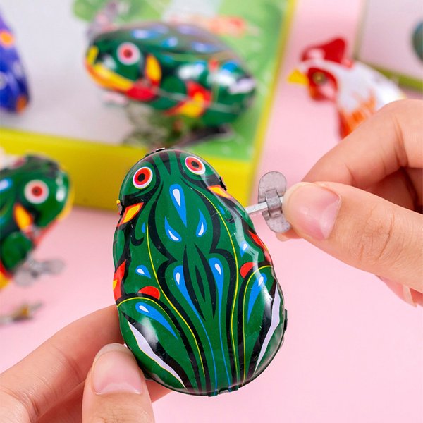 3er-Set Fun Kids Classic Tin Wind Up Clockwork Jumping Iron Frog Spielzeug Geburtstagsgeschenke Pinata Füllung Weihnachten Fiesta Goodies Spiel