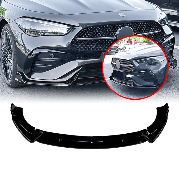 Frontschürze Spoiler Lip Lower Splitter Schutz Klinge Für Mercedes Benz CLE Klasse Coupe C236 CLE260 CLE300 CLE450 2024 + 2-türig