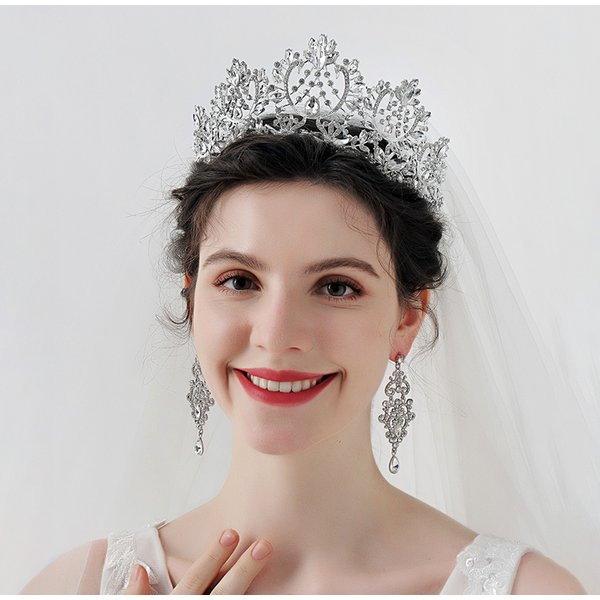 Rhinestone Tiaras and Crowns Crystal Bridal Wedding Hair Jewelry for Women Hair Accessories Party Bride Headpiece Bridesmaid