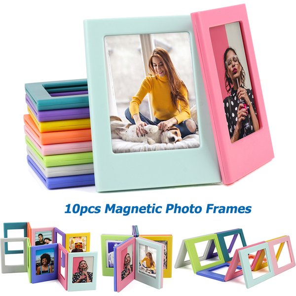 10 pièces, cadre magnétique de différentes couleurs pour Fujifilm Instax Mini 8 7S 25 50 70 90 Liplay Link, photos instantanées de 3 pouces