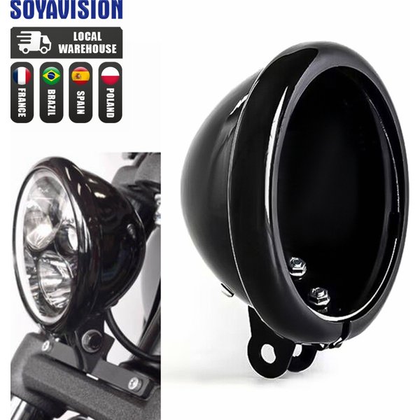 5 3/4 "accessoires de moto ronds 5.75 pouces LED boîtier de phare seau pour Harley Sportster FXWG Chopper 5.75" couvercle de phare