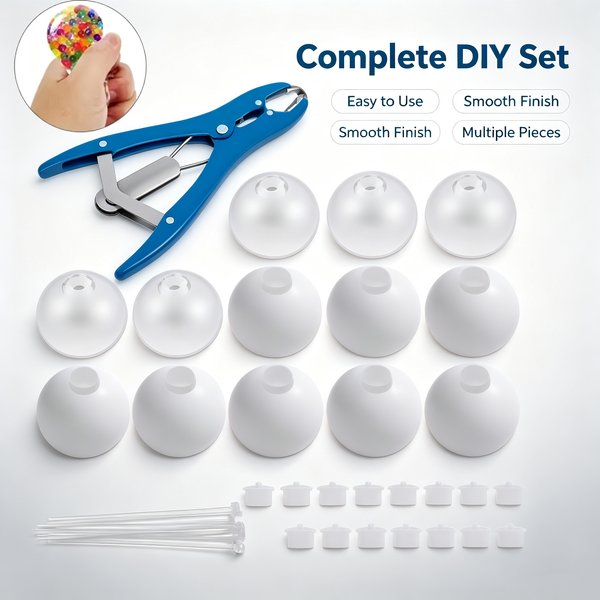 10/15/20 Stück DIY Stressball-Set, Erstellen Sie Ihr Eigenes Stress-Spielzeug, Blanko-Druckball, DIY-Set mit Expander-Werkzeug, Quetschspielzeug