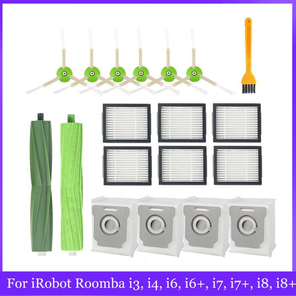 Für iRobot Roomba I3, I4, I6, i6+, I7, i7+, I8, i8+, E5, E6, E7 Staubsauger-Ersatzteil HEPA-Filter Haupt- und Seitenbürste
