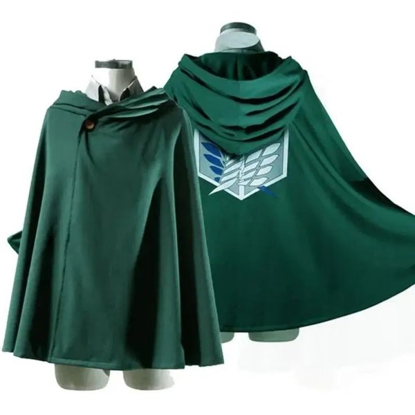 New Anime Attack Cloak Shingeki No Kyojin Scouting Legion Cosplay Costume Cos Green Cape Mens Clothes Cosplay Costume Women