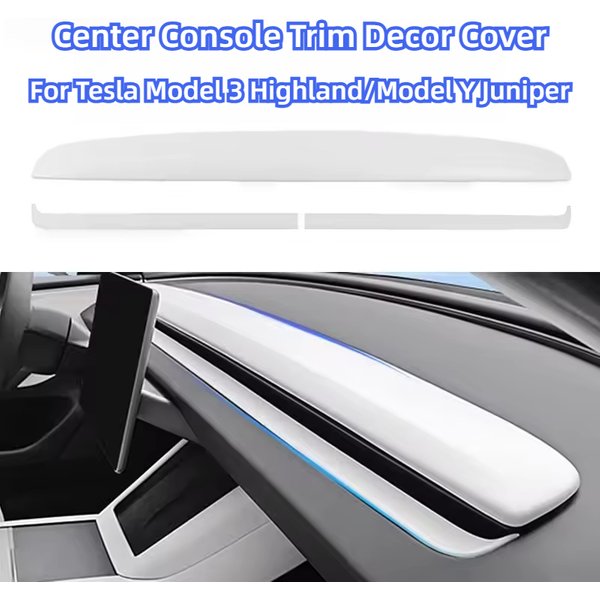 Dekorativer Schutzstreifen für die Instrumententafel für Tesla Model Y, Wacholder, Modell 3, Highland ABS, geruchlos, kratzfest, verschleißfest