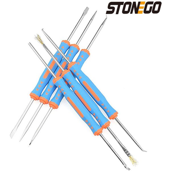 STONEGO 6 pièces/ensemble Kit d'outils d'aide à la dessoudage outils d'aide à la soudure Kit de nettoyage de PCB outil de réparation ensemble d'assistance à la chaleur électronique