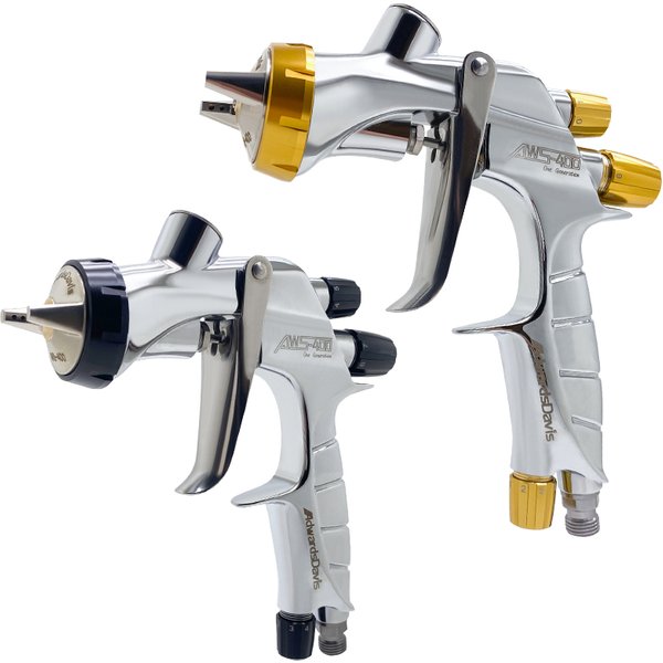 Pistolet de pulvérisation de peinture automobile HVLP AWS400 1.3/1.4/1.7 à haute atomisation, buse en forme de fleur de prunier pour couche de finition, couche transparente, peinture à base d'eau