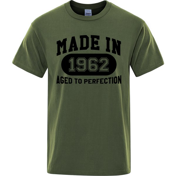 T-Shirt à Manches Courtes en Coton Respirant pour Homme, Streetwear, Style Hip Hop, Fabriqué en 1962
