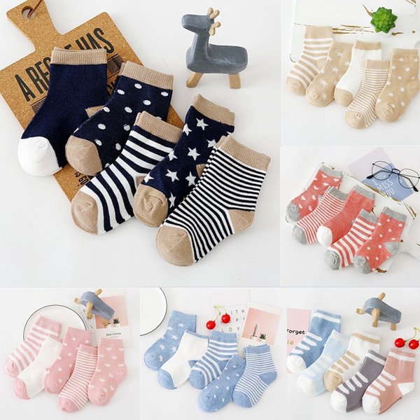 5 paires de chaussettes en coton pour bébé de 0 à 6 ans, chaussettes de printemps et d'automne avec animaux de dessin animé, mignonnes pour nouveau-né, garçon et enfant en bas âge
