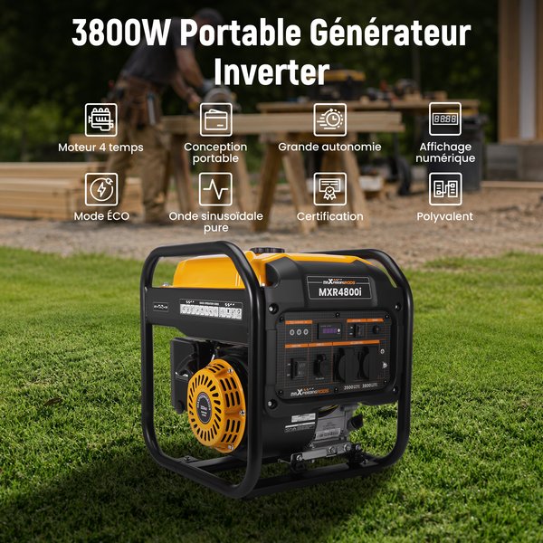3,5 kW / 3,8 kW Inverter-Generator – 4-Takt mit Digitalanzeige
