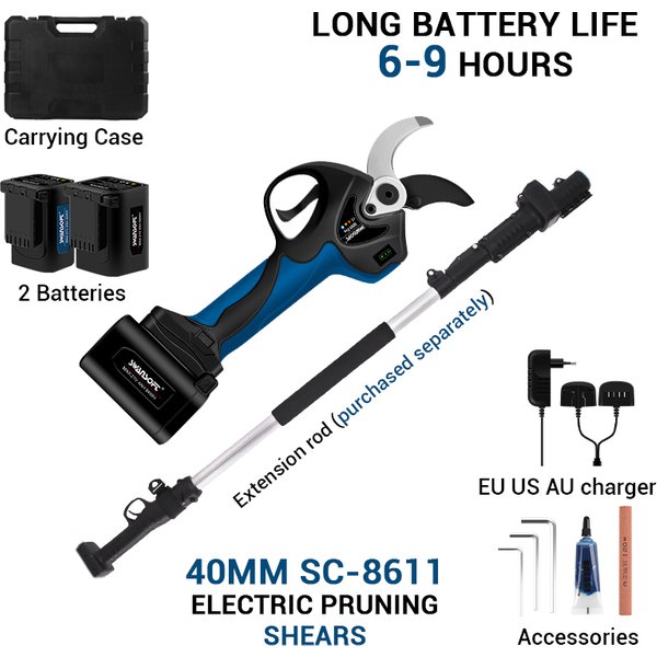 SWANSOFT 40mm 8605pro Garten-Akku-Astschere Elektrische Baumschere Batteriebetriebene Elektrische Gartenschere