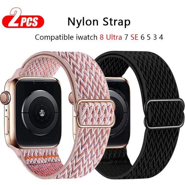 Strap for Apple Watch Band 44mm 40 49 45 41 42 46 38mm Nylon Sports Bracelet IWatch Series 12 11 10 9 8 6 7 5 4 Ultra Watchband