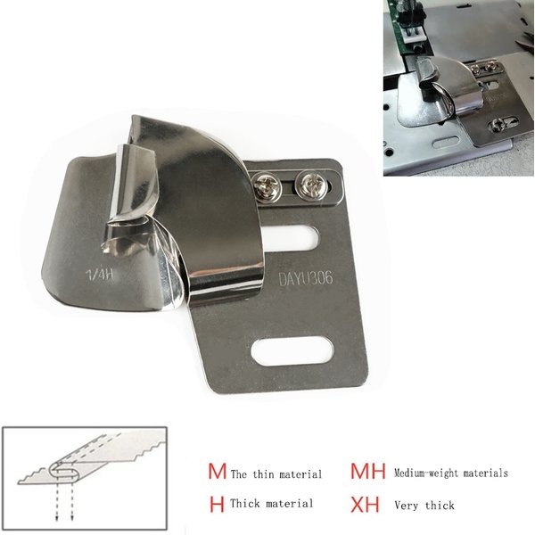DAYU306 Double Needle Lap Seam Folder Buried After Clamp Cylinder T-shirt Picture Edge Flat-fell Seam 2-NEEDLE SEWING MACHINE
