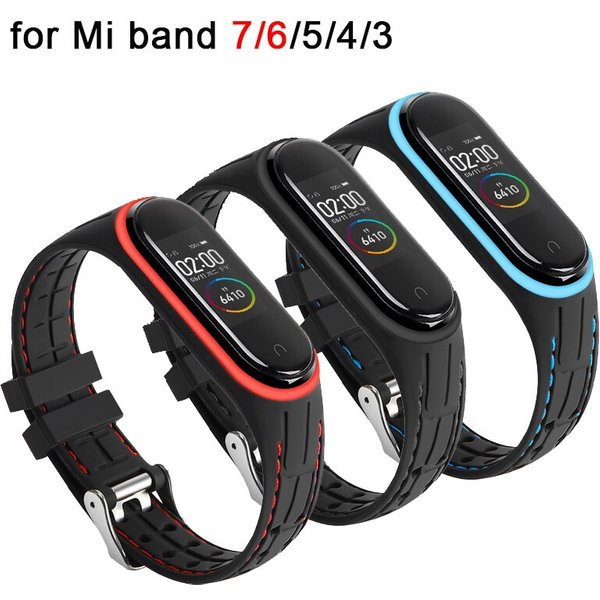 Strap for Mi Band 7 6 5 4 3 Watchband Sport Silicone Smartwatch Bracelet for Xiaomi Mi Band 6 4 7 5 Strap Accessories Wristband