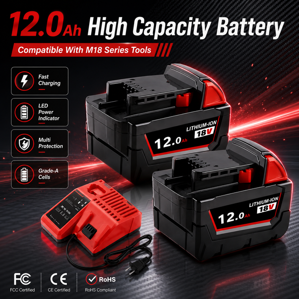 M18 Ersatzakku 18V Lithium-Ionen für Milwaukee M18 48-11 Elektrowerkzeug-Akku