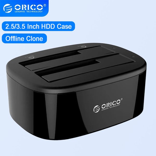 ORICO Dual-bay Hard Drive Docking Station with Offline Clone for 2.5/3.5 Inch HDD SSD SATA to USB 3.0 HDD Docking Station Case