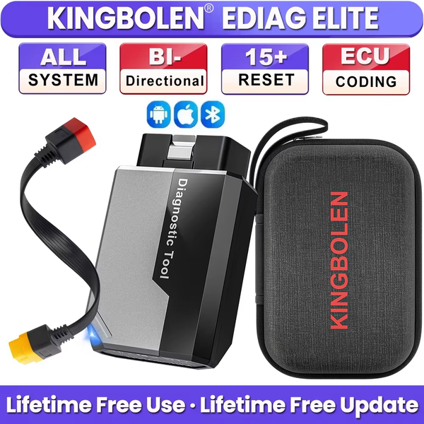 2026 Neues KINGBOLEN Ediag Elite Auto-Diagnosetool mit lebenslanger kostenlosen Nutzung, alle Systeme, 15 Reset-Funktionen, bidirektionale ECU-Kodierung, Auto-OBD2-Scanner
