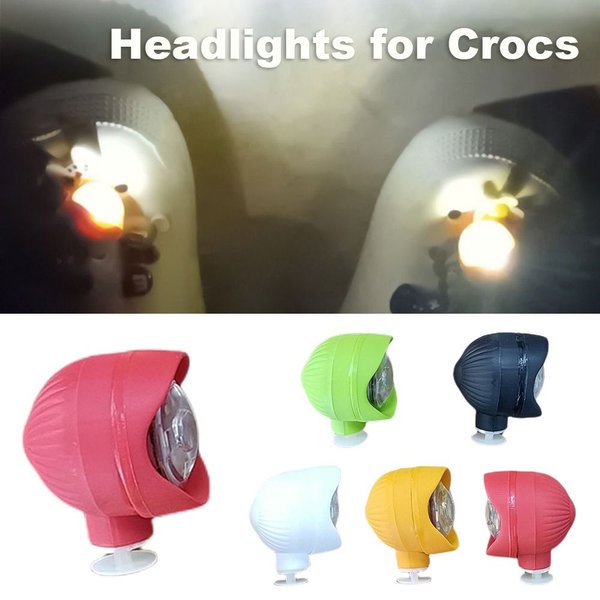 2 Stück LED-Scheinwerfer für Crocs Schuhbeleuchtung, Charm mit 3 Lichtmodi, Taschenlampenlichter, wasserdicht, für Erwachsene und Kinder, Nachtläufer