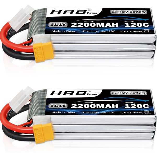HRB 3S Lipo Batterie 11,1 V 2200 mAh 120C Drone Batterie mit XT60 Stecker für RC Auto Lkw Tank UAU Flugzeug FPV Drohnen RC Boot