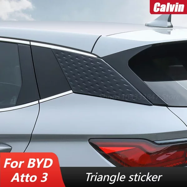 Für byd atto 3 Version Heckscheiben Jalousien schwarz Ritter Heckscheibe Dreieck dekorative Paste Aussehen Modifikation Zubehör