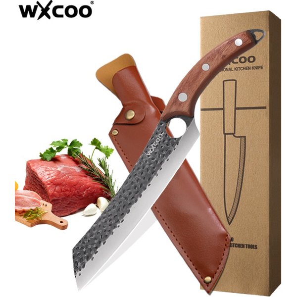 WXCOO couteau de boucher en acier inoxydable à haute teneur en carbone couteau à désosser multifonctionnel pour Fruits couperet à viande couteau de cuisine outil de cuisson